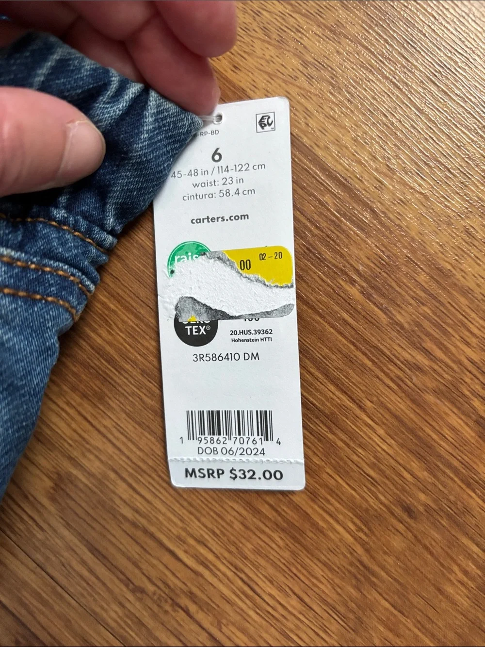 Carter's boys new size 6T Carters Elastic-Waist Jeans